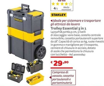 Bricocenter Stanley Trolley Essential 3 in 1 offerta