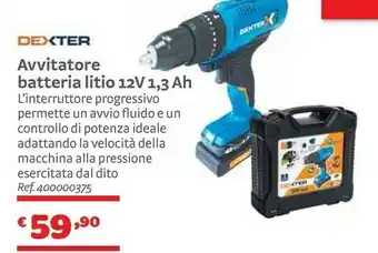 Bricocenter Dexter Avvitatore Batteria Litio 12V 1.3 Ah offerta