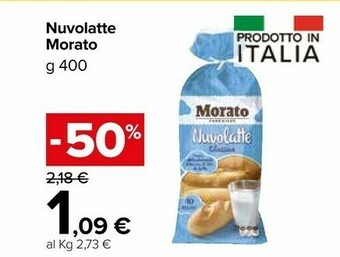 Carrefour Market Morato pane & idee Nuvolatte Classico 400 G(ml) offerta