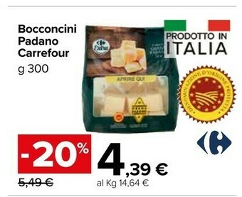 Carrefour Market Carrefour - Grana Padano A Cubetti 300 G(ml) offerta