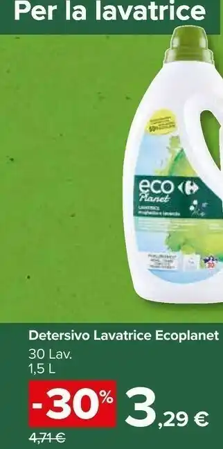 Carrefour Market Ecoplanet Detersivo Lavatrice offerta