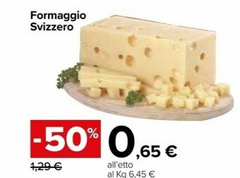 Carrefour Market Formaggio Svizzero offerta