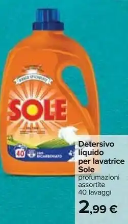 Carrefour Sole Detersivo lavatrice offerta