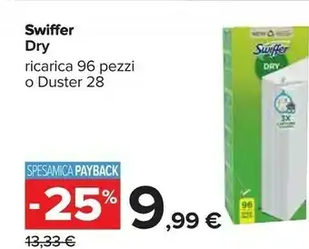Carrefour Swiffer Dry Ricarica 96 Pezzi offerta