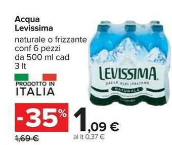 Carrefour Levissima Acqua offerta