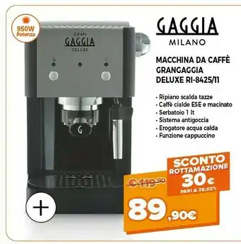 Expert Gaggia Machina Da Caffe Granggia Deluxe RI-8425 offerta
