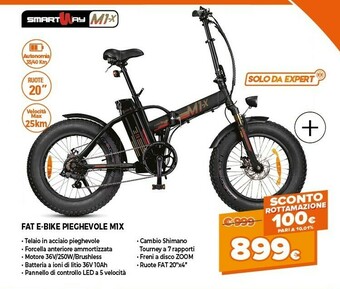 Expert Smartway Fat E-Bike Pieghevole Mix offerta