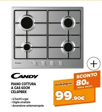 Expert Candy Piano Cottura A Gas 60cm CEL6PBRX offerta