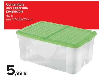 Carrefour Contenitore Con Coperchio Pieghevole offerta