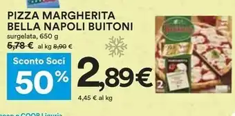 Coop Buitoni pizza margherita bella napoli offerta