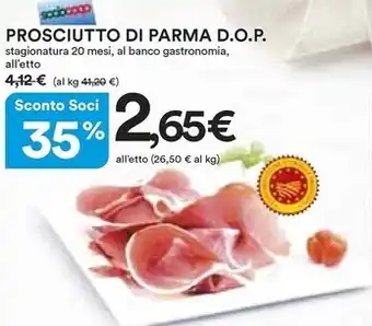 Ipercoop Prosciutto di parma d.o.p offerta
