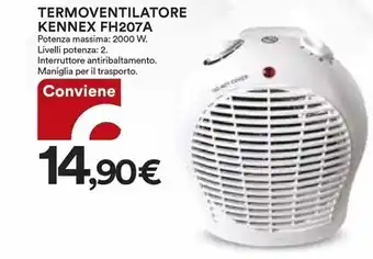 Ipercoop Kennex termoventilatore fh207a offerta