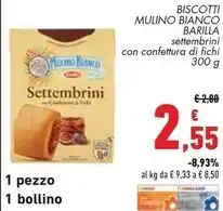 Conad Superstore Barilla biscotti mulino bianco offerta