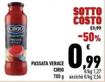 Conad PASSATA VERACE CIRIO 780g offerta