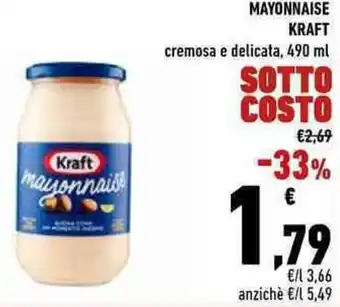 Conad MAYONNAISE KRAFT cremosa e delicata, 490 ml offerta