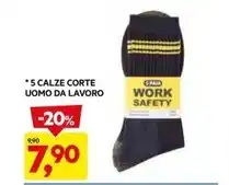 DPiù 5 calze corte uomo da lavoro offerta