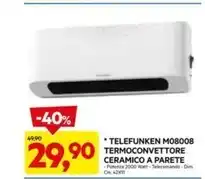 DPiù Telefunken - m08008 termoconvettore ceramico a parete offerta