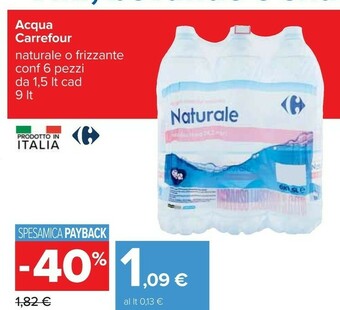 Carrefour Carrefour - Acqua Minerale Naturale Lievemente Frizzante offerta