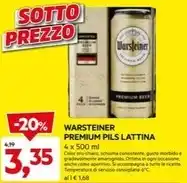DPiù Warsteiner - premium pils lattina offerta