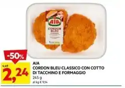 DPiù Aia - cordon bleu classico con cotto di tacchino e formaggio offerta