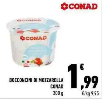 Conad BOCCONCINI DI MOZZARELLA CONAD 200 g offerta