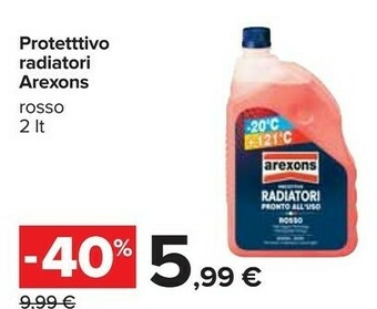 Arexons Protettivo Radiatori Rosso -20° 2 Lt