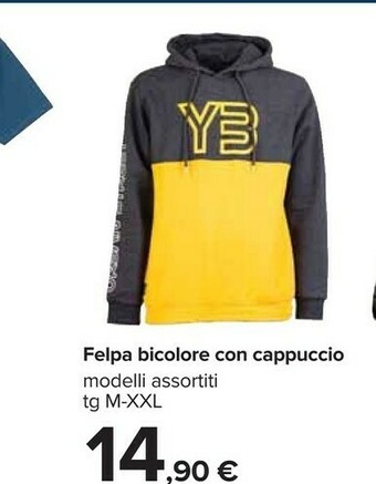 Carrefour Felpa Bicolore Con Cappucci offerta