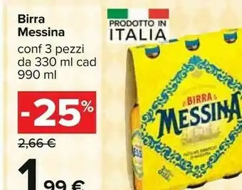 Carrefour Messina Birra 330 G(ml) offerta