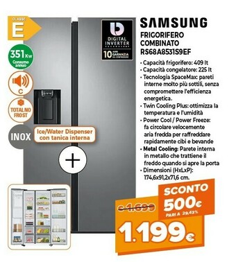 Expert Samsung Frigorifero Combinato RS68A8531S9EF offerta