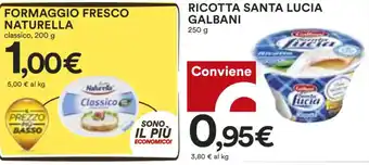 Coop RICOTTA SANTA LUCIA GALBANI 250 g offerta