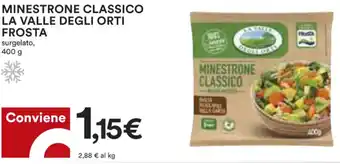 Coop MINESTRONE CLASSICO LA VALLE DEGLI ORTI FROSTA surgelato, 400 g offerta