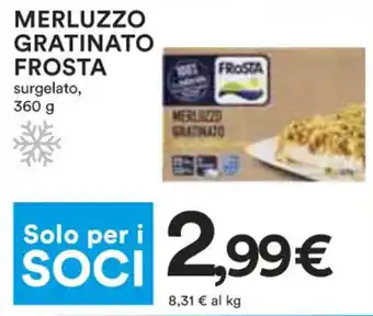 Coop MERLUZZO GRATINATO FROSTA surgelato, 360 g offerta