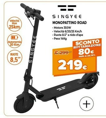 Expert Singyee Monopattino Road offerta