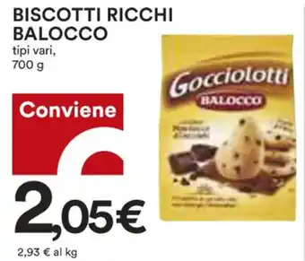 Coop BISCOTTI RICCHI BALOCCO tipi vari, 700 g offerta