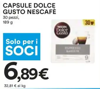Coop CAPSULE DOLCE GUSTO NESCAFÈ 30 pezzi, 189g offerta