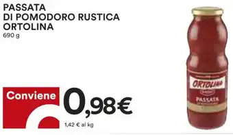 Coop PASSATA DI POMODORO RUSTICA ORTOLINA 690 g offerta