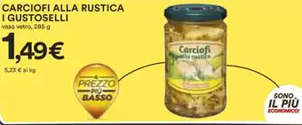 Coop CARCIOFI ALLA RUSTICA I GUSTOSELLI vaso vetro, 285 g offerta