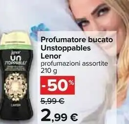 Carrefour Lenor Profumatore Bucato Unstoppables offerta