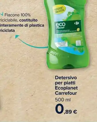 Carrefour Carrefour Detersivo Per Piatti Ecoplanet offerta