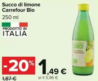 Carrefour Carrefour - Succo Di Limone 250 G(ml) offerta