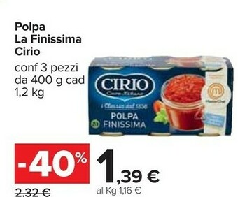 Carrefour Cirio La Finissima Polpa offerta