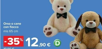 Carrefour Orso O Cane Con Fiocco offerta