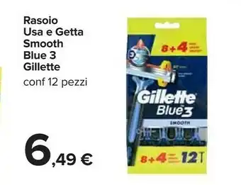 Carrefour Gillette Blue3 Rasoio Usa E Getta Smooth offerta