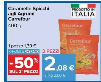 Carrefour Carrefour - Caramelle Dure Spicchi Agli Agrumi 400 G(ml) offerta
