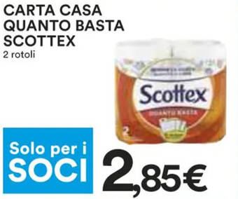 Coop CARTA CASA QUANTO BASTA SCOTTEX 2 rotoli offerta