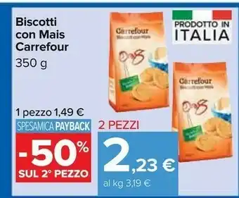 Carrefour Carrefour - Biscotti Con Mais 350 G(ml) offerta