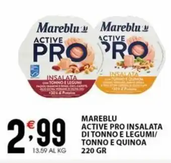 Sisa MAREBLU ACTIVE PRO INSALATA DI TONNO E LEGUMI/ TONNO E QUINOA 220 GR offerta