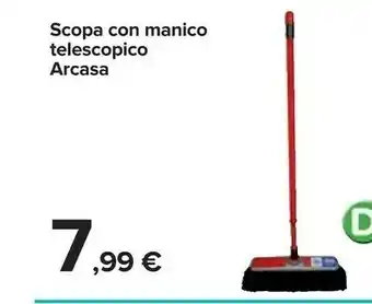 Carrefour Arcasa Scopa Con Manico Telescopico offerta