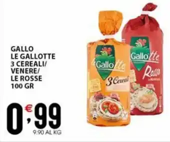 Sisa GALLO LE GALLOTTE 3 CEREALI/ VENERE/ LE ROSSE 100 GR offerta
