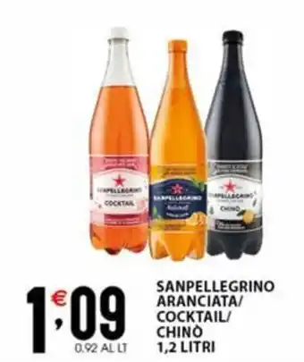 Sisa SANPELLEGRINO ARANCIATA/ COCKTAIL/ CHINO 1,2 LITRI offerta